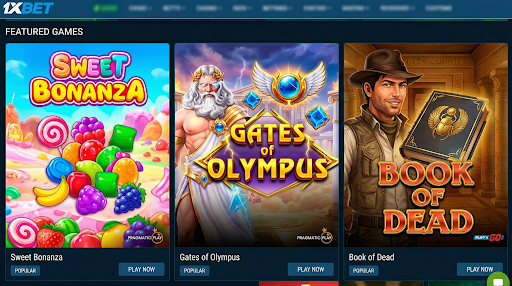 top slots games 1xBet Pakistan