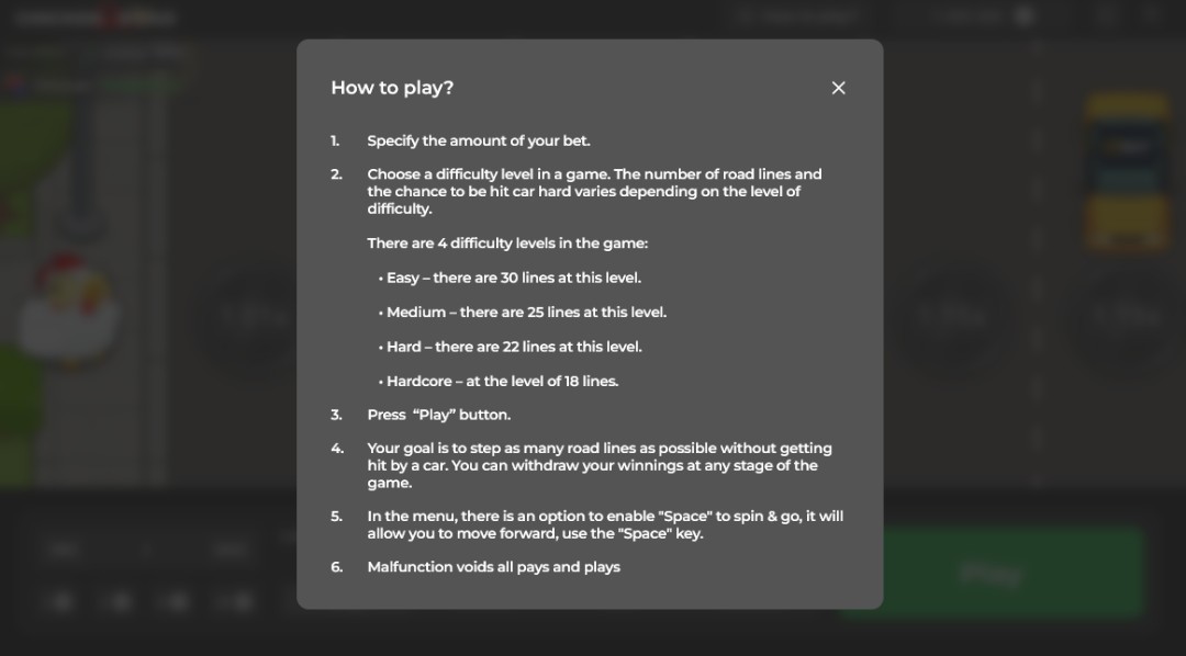 game info panel